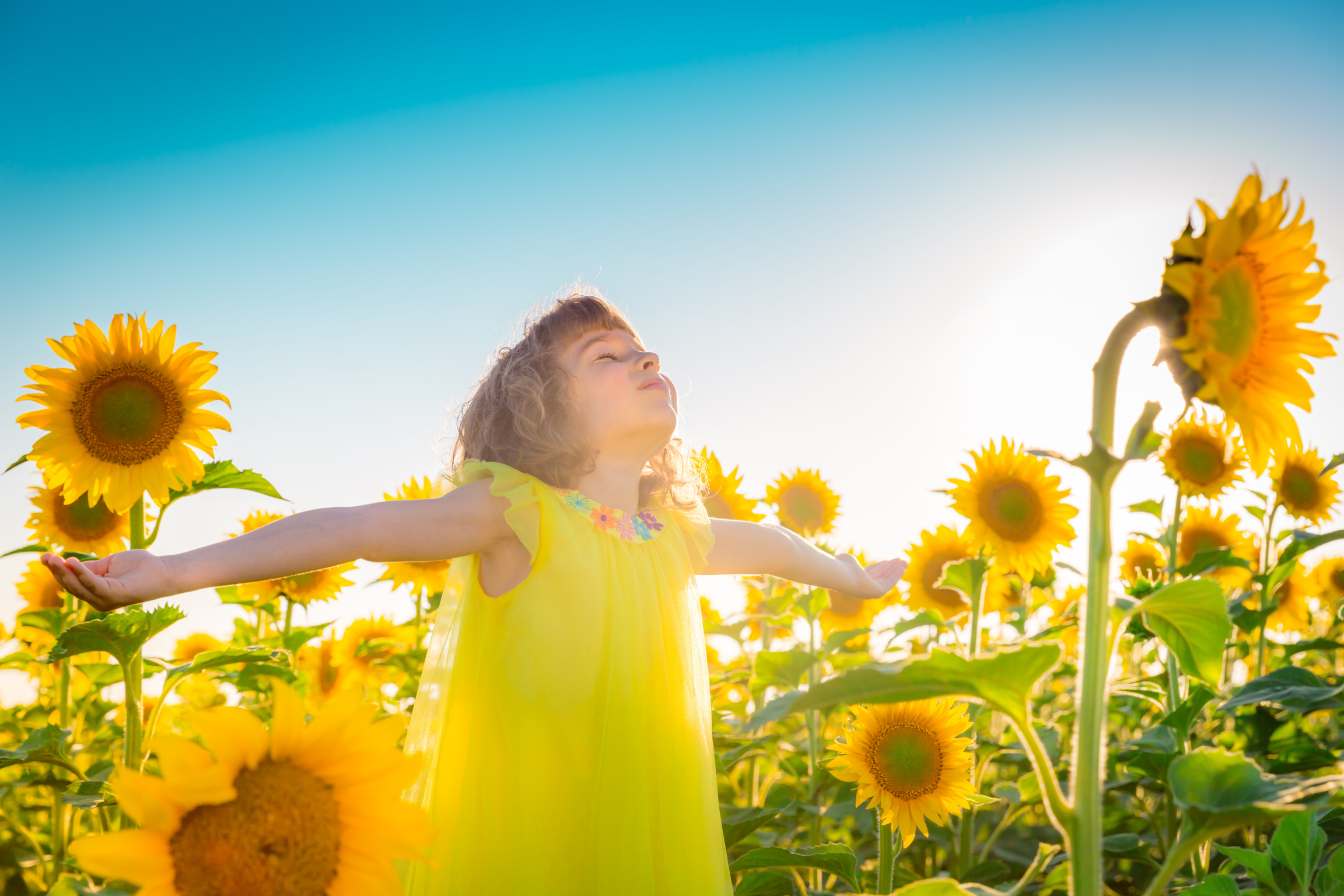 Child in Spring Field