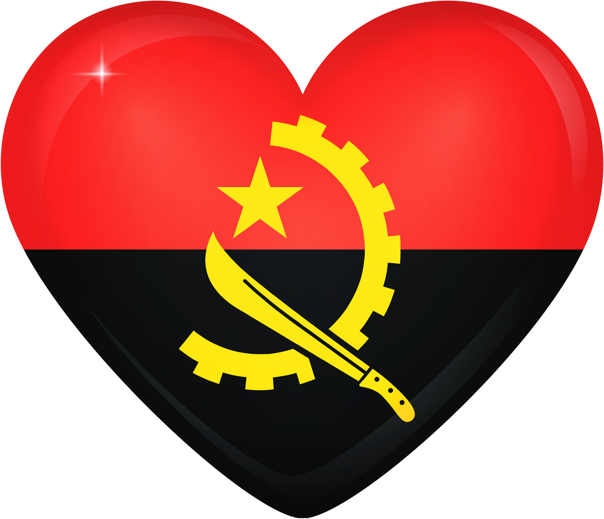 Angola Heart Flag